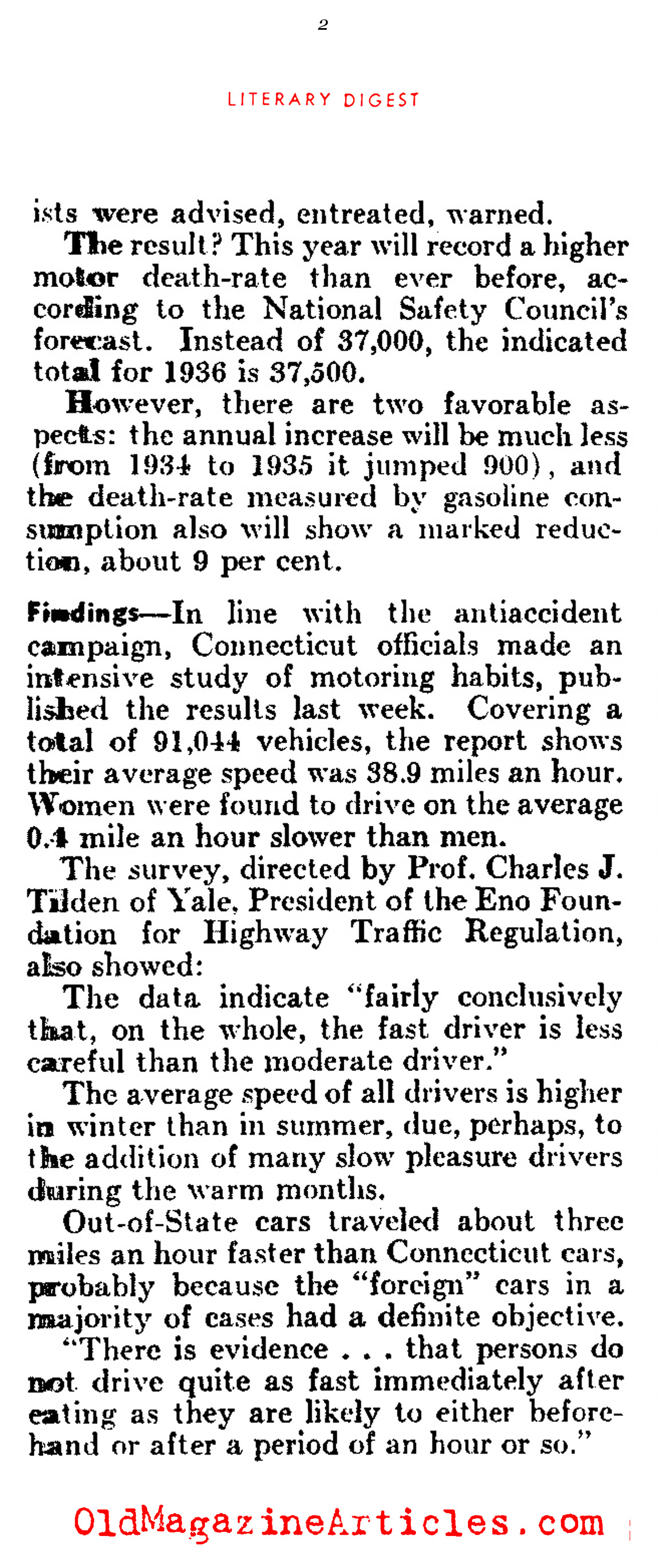 Women Drivers Vindicated (Literary Digest, 1936)